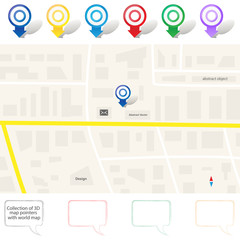 map political abstract of the world