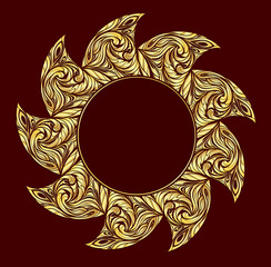 Abstract ornament in the shape of a circle