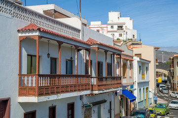 Fototapeta na wymiar Traditional Canary islands balcony