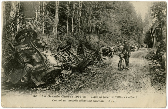 1914 - German Convoy Burnt. Date: 1914