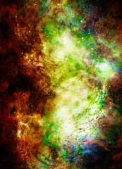 Naklejka na ściany i meble Cosmic space and stars, color cosmic abstract background.
