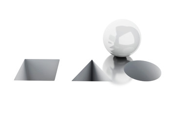 3d Sphere in the right hole.