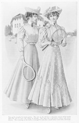 Tennis : Two Players. Date: 1906