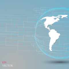 map political abstract of the world