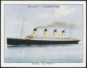 Olympic' Steamship. Date: circa 1930