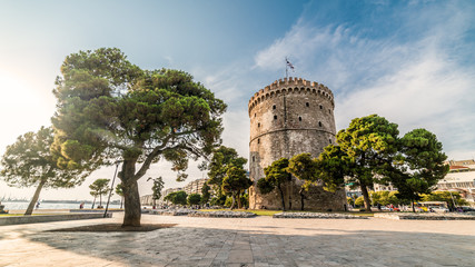 White Tower of Thessaloniki, Greece - obrazy, fototapety, plakaty