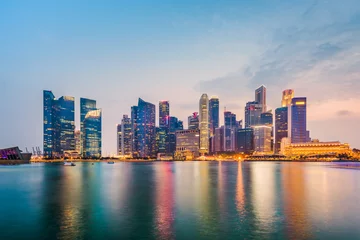 Foto auf Acrylglas Skyline von Singapur © SeanPavonePhoto