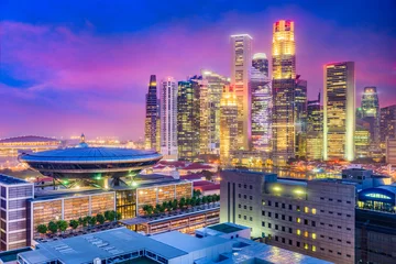 Foto op Canvas Singapore City Skyline © SeanPavonePhoto