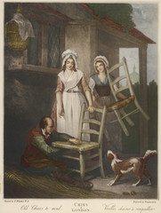 Fototapeta premium Trade - Mending a Chair. Date: 1795