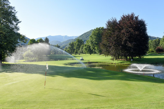 Irrigation of the golf course at Magliaso