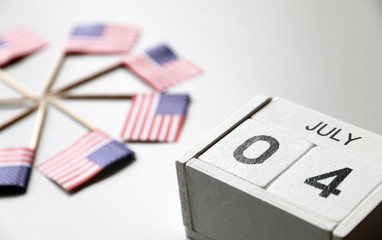 4th of july Happy Typographic Element 