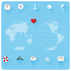 map political abstract of the world