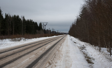 Obraz premium winter road
