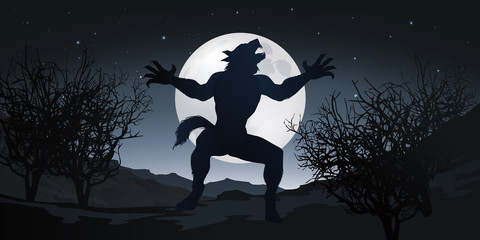 Loup-Garou - loup - horreur - créature - clair de lune - peur - animal - fantastique © pict rider