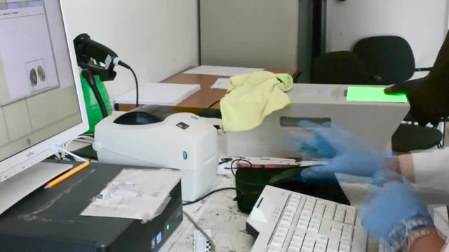 taking firgerprints for identification operations 