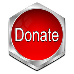 Donate Button - 3D illustration