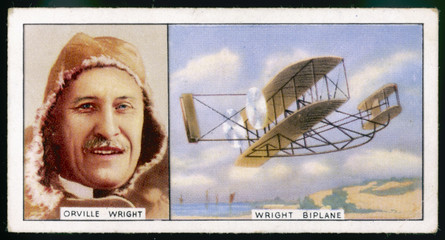 Wright and 1908 Biplane. Date: 1908