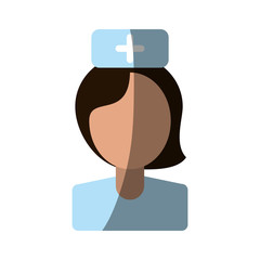 female nurse avatar icon image vector illustration design 