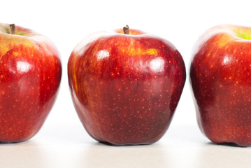 Red apple fitnes concept with centimeter.