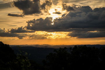 Sunset Behind Clouds