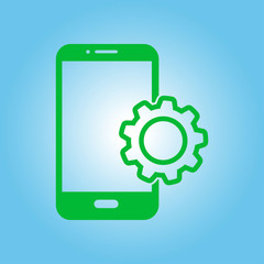 Smart phone services icon. Support for mobile users.