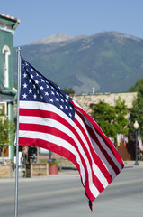 American Flag in Small Town America