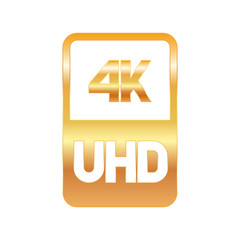 4k Ultra HD format gold logo