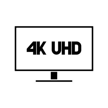 4k Ultra HD format logo with letters