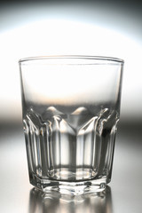 octagon transparent glass with white background light from behind