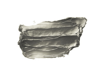 Texture of smears of soft chocolate for a background. Selective focus. Toned