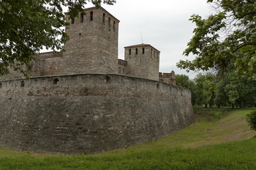 Fototapeta na wymiar Outside view of the medieval fortress Baba Vida at Danube River in Vidin town, Bulgaria