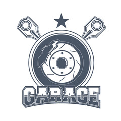 Fototapeta premium Emblems retro vintage race and super cars