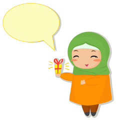 Девочка с подарком