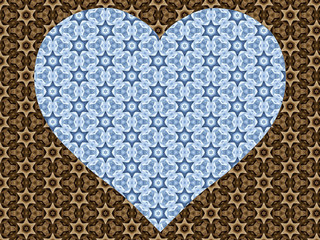 Background with heart And star pattern