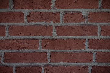 Grunge brick wall background. Background of old vintage brick wall