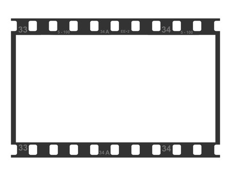 film, movie, photo, filmstrip set of film frame, vector illustration