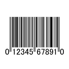 Barcode and number icon. Barcode and number Vector isolated on white background. Flat vector illustration in black. EPS 10