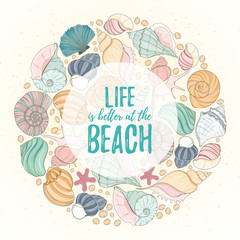 Summer paradise holiday marine card