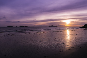 Hong Kong's beach in sunset