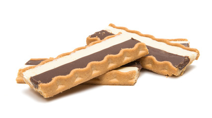 Biscuits with chocolate milk filling