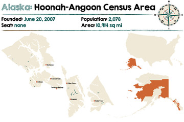 Large and detailed map of Hoonah-Angoon Census Area in Alaska
