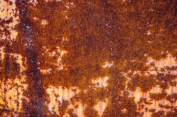 Rusty metal painted old surface for design. Metal texture or background.