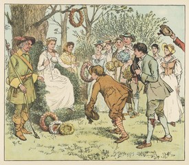 May Queen's Garlands. Date: early 19th century