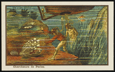 Futuristic pearl fishing. Date: 1899