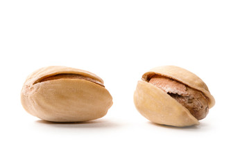 pistachios on a white background
