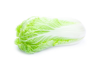 Ripe cabbage isolated on white