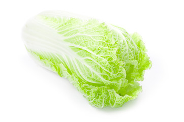 Ripe cabbage isolated on white