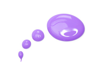 paint dripping isolated on white