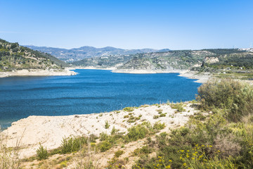 lake near beznar in andalusia