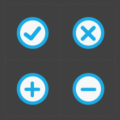 Vector colorful confirm icons set